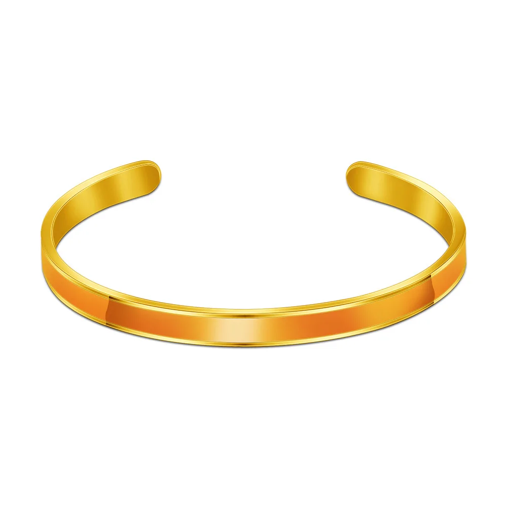 Neue Grün Blau Orange Manschette Öffnen Armreifen für Frau Mädchen Edelstahl Armbänder Mode Charme Schwester Schmuck – Detail 3