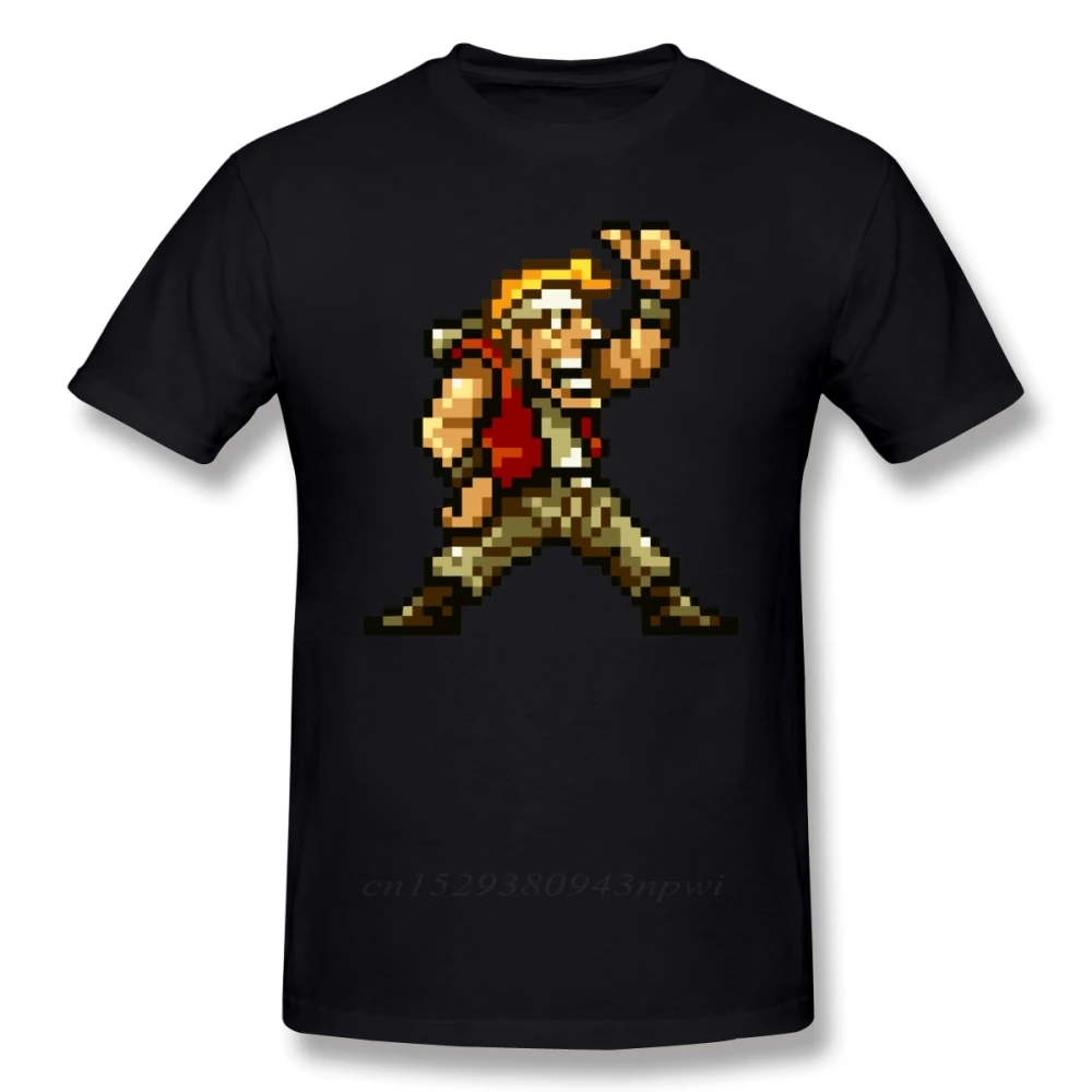 Metal Slug T Shirt Marco Rosi T-Shirt Graphic Tee Shirt Beach Cute 100% Cotton Short-Sleeve Men Tshirt