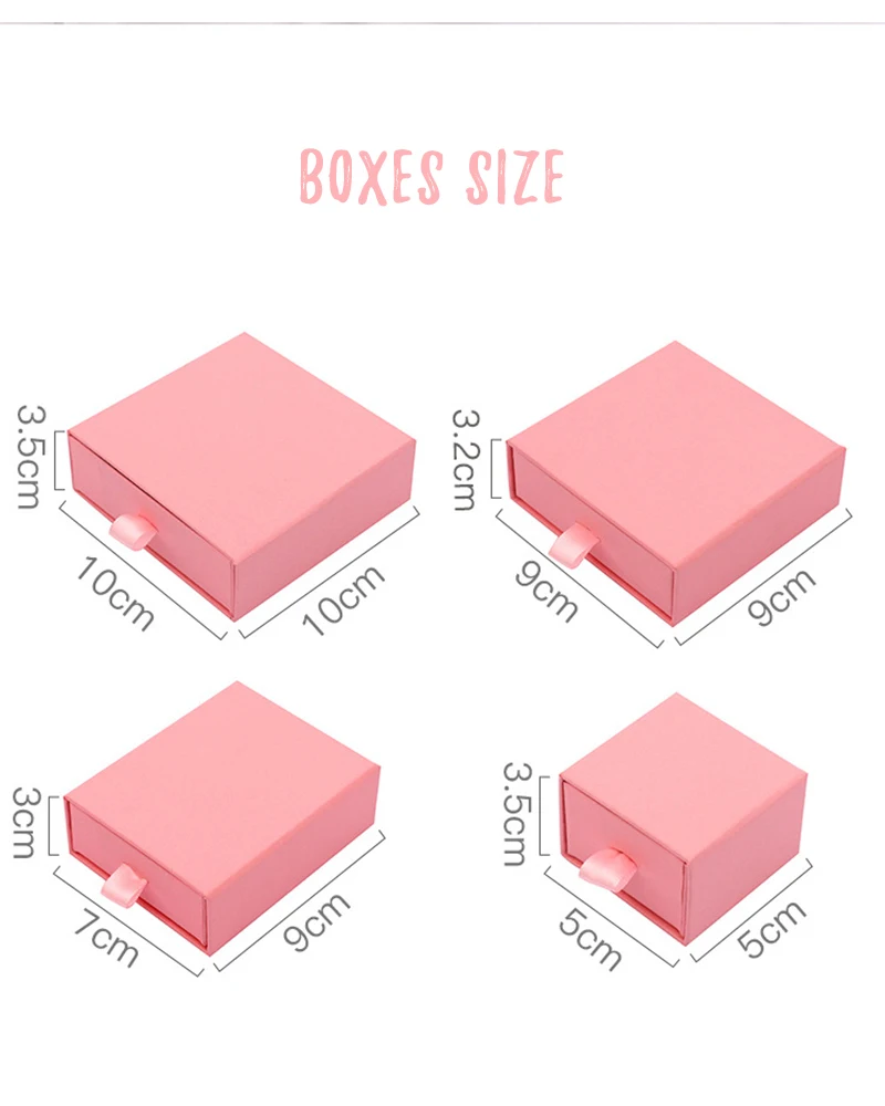 ورقة بيضاء هدية درج صندوق عرض المجوهرات المنظم صندوق تخزين شيك تغليف المجوهرات السائبة درج صندوق من الورق المقوى مخصص