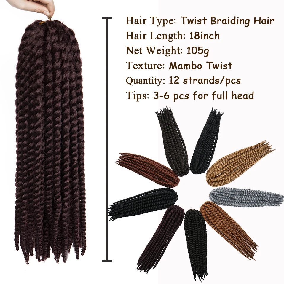 My-Lady Synthetic Senegalese Twist Hair Long Black Mambo Braid Hair Extensions Afro Braiding For Black Wonen Wholesale