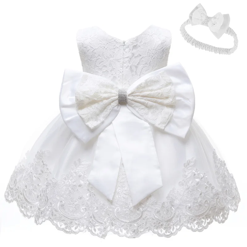 LZH Baby Mädchen Kleid Neugeborene Kleidung Prinzessin Kleid + Kopfbedeckung Für Kleinkind Geburtstag Hochzeit Taufe Kleinkind Party Weihnachten Kleid – Detail 12