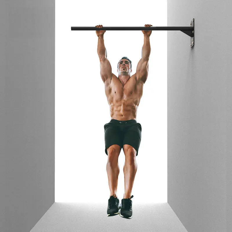 

Home Pull-Up Horizontal Bar Can Load 200KG, Wall-Mounted 80cm Length Single Pole Fitness Equipment