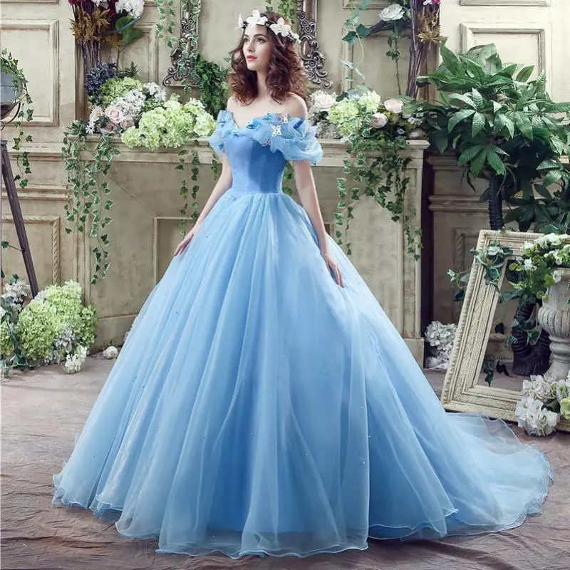 

Off Shoulder Quinceanera Sweet 16 Dress Ball Gown Prom Gown Handmade Floral Vestido De Festa Debutante Gowns Evening Party