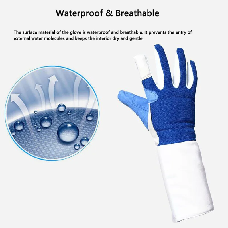 Professional Fencing Gloves Adult Kid Non-slip Gloves Foil Epee Training Gloves Hand Protection Competition Equipment Washable