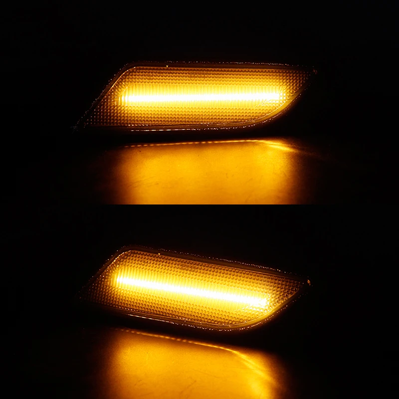 سيارة LED الجانب الأمامي ماركر أضواء وقوف السيارات بدوره أضواء الإشارة لمرسيدس بنز W204 LCI C250 C300 C350 C63 AMG 2012 2013 2014 12 فولت #5