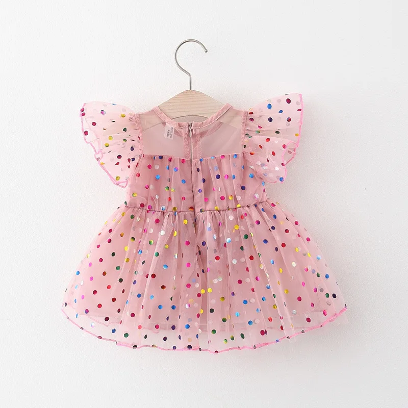 Baby Girls summer clothes outfit color polka dot princess dress for girls baby clothing 1st birthday infant babies dresses dress