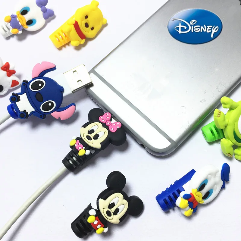 100Pcs Disney Cable Protector Data Line Cord Protective Case Cable Winder Cable Winder Organizer For iPhone iPad Android Cable