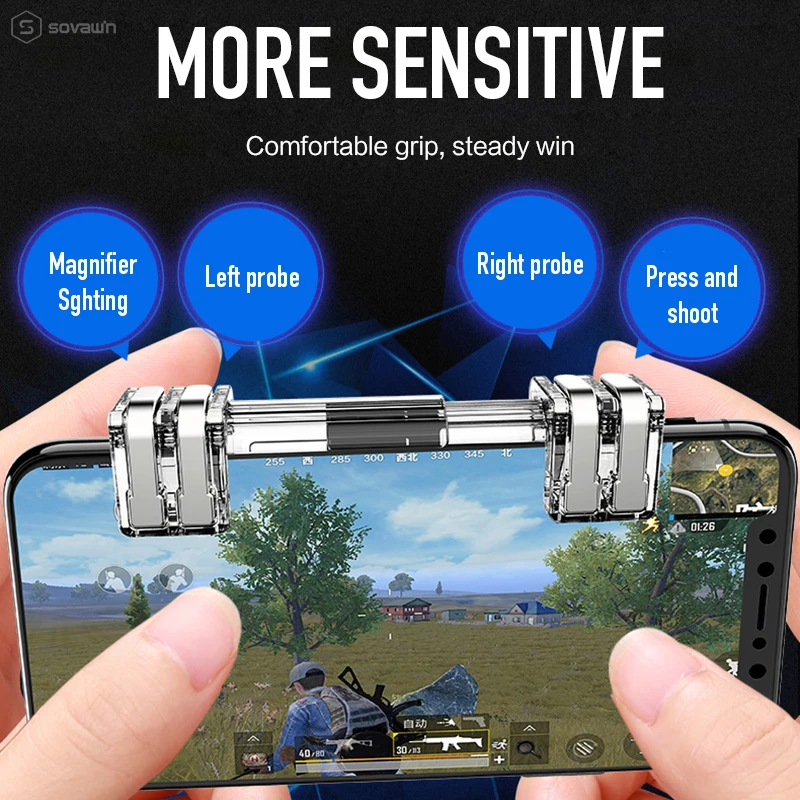 Sovawin-وحدة تحكم Pubg للجوال ، L1 R1 ، مع زر إطلاق النار ، l1r1