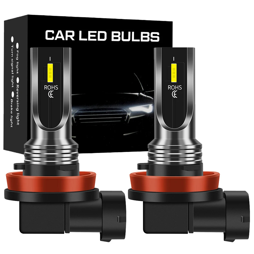 

2Pcs H8 H11 Led HB4 9006 HB3 9005 Fog Lights Bulb CSP White Ice Blue Golden Yellow Car Lamp H6/P15D H16 PSX24W Auto Light 12V