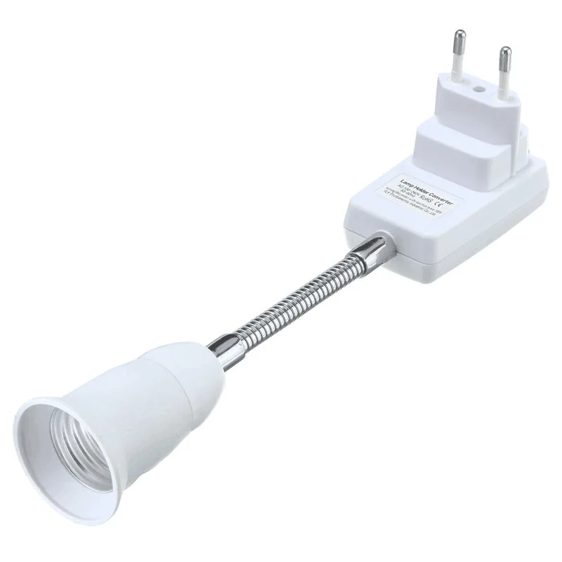 Portalámparas giratorio con interruptor, Base de conversión de bombilla LED, enchufe europeo, americano, Australia, UE, Reino Unido, EE. UU., AU,