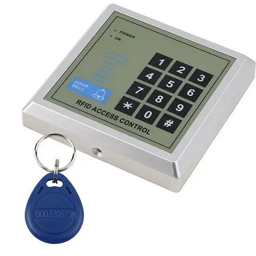 Durable Electric Lock RFID Door Access Control Controller System Kit+10 Key Fobs Tags TK4100 ID Tags Cards Door Security System