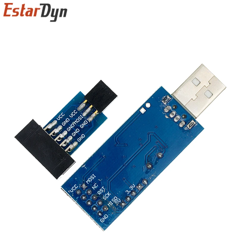 USBASP USBISP AVR программатор USB ISP USB ASP ATMEGA8 ATMEGA128 Поддержка Win7 64K 10-контактный разъем на 6-контактный адаптер