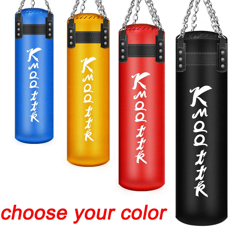 50-Pound Punching Bag Set Boxing Training MMA Heavy Bags with Chain Ceiling Hooker Outdoor Indoor Sports Equipment