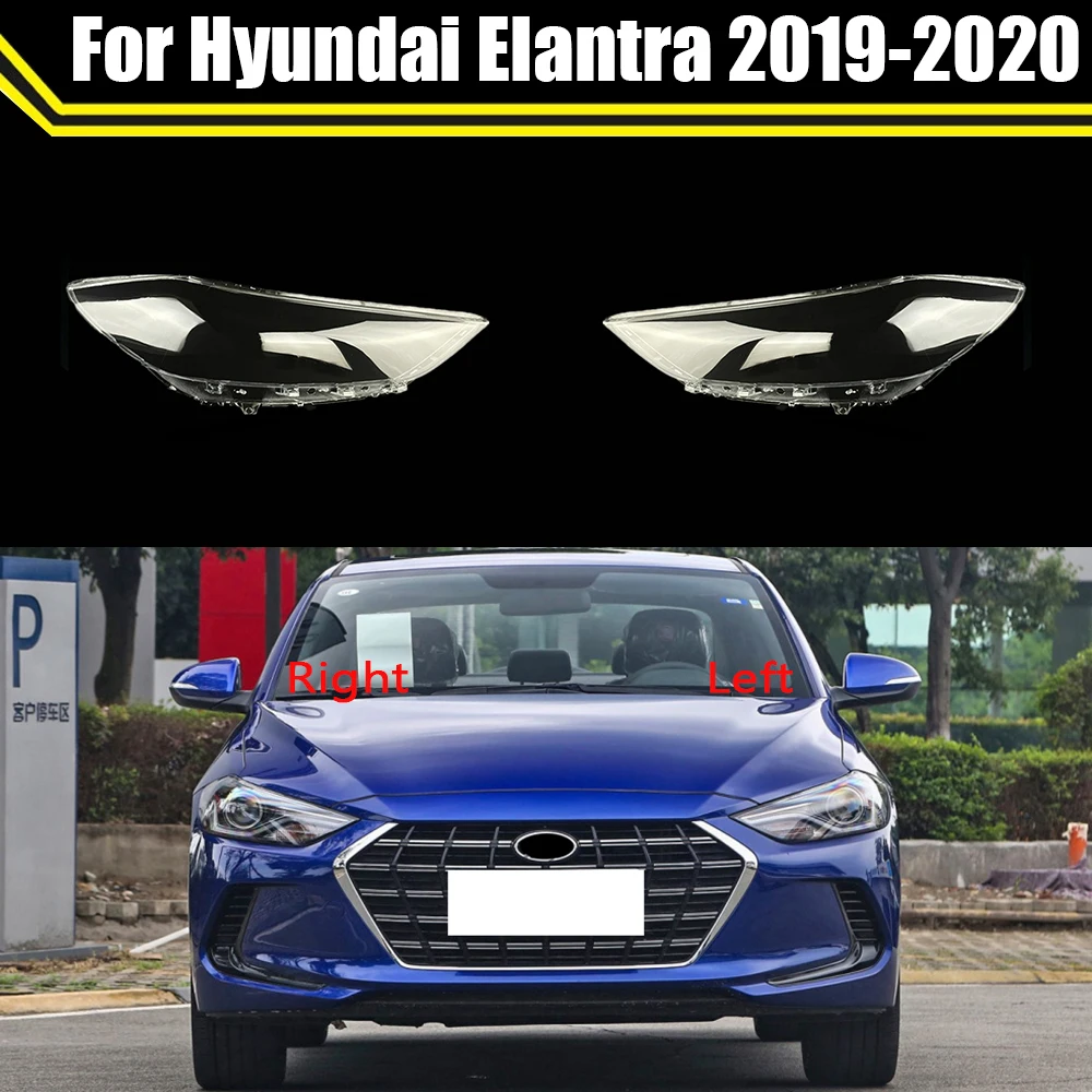 

Car Clear Lamp Headlamp Case Lampcover Shell Auto Transparent Lampshade Caps Headlight Lens Cover For Hyundai Elantra 2019 2020