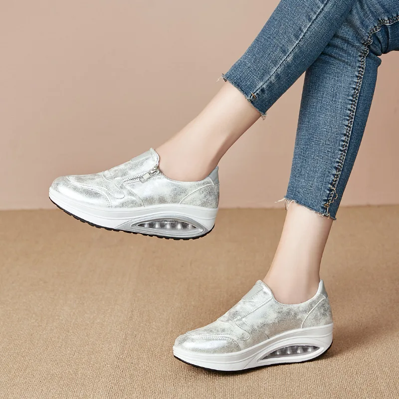 Fashion Women Shoes New Spring Thick-Soled Ladies Shoes Comfortable Sport Height Increase Casual Sneakers tenis feminino WSH4352