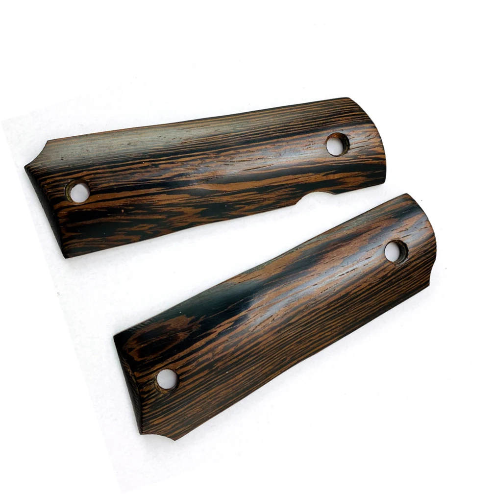 1 زوج عدم الانزلاق مقبض بقع الطبيعية خشب الورد الموازين ينجي خشبي محكم DIY بها بنفسك قبضة ألواح المواد ل 1911 نماذج قبضة