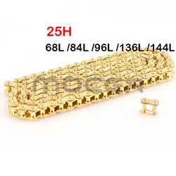 Motorcycle 25H chains 68L-158L Link Golden Chain For 47cc 49cc Pocket Bike Mini Moto Quad Dirt ATV Scooter bike parts