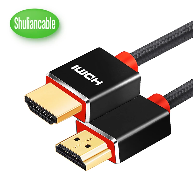 Kabel HDMI 3m 5m 10m 15m 20m nylonowy pleciony kabel HD 1080P 3D pozłacany kabel do HDTV Xbox PS3