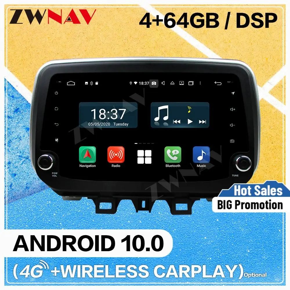 Carplay Android 10 screen Car Multimedia DVD Player for Hyundai Tucson 2018 car GPS Navigation Auto Radio Audio Stereo Head unit