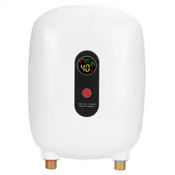 3500W Water Heater Tankless Water Heater Home Bathroom Kitchen 3 Second Fast Heating Shower Water Heated