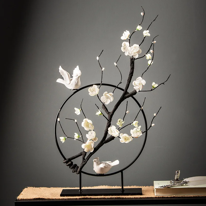 

New Chinese wrought iron decoration ornaments home living room soft decoration personality TV cabinet creative decoration crafts