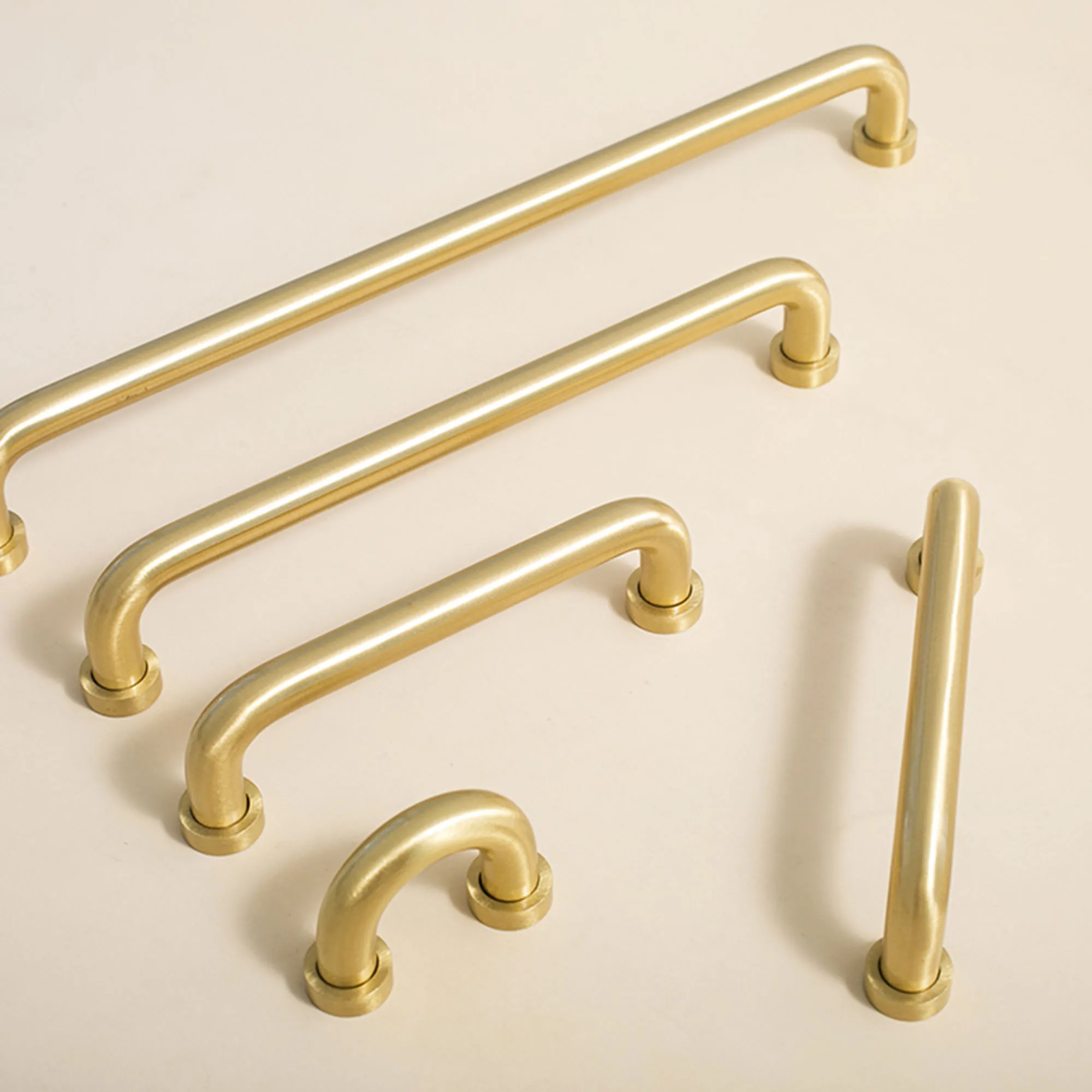 MFYS 2.52\'\'-12.6\'\' Brass Furniture Handles Gold Long Pulls Handle for Cabinets and Drawers Kitchen Cupboard Bedroom Door Knobs