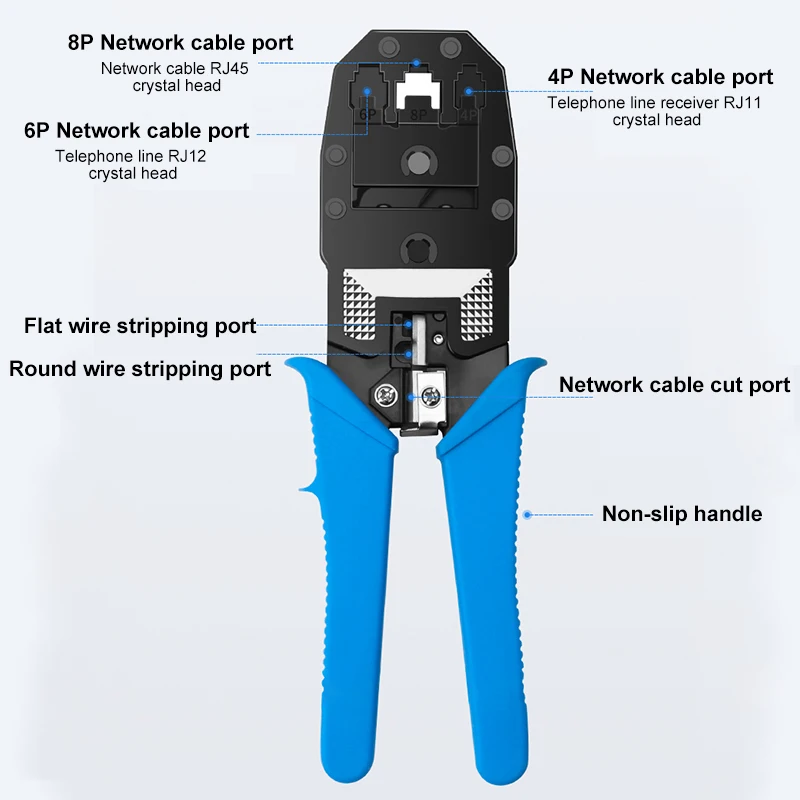 RJ45 RJ11 RJ12 CAT5 LAN Network Tool Kit Set Cable Wire Tester Stripper Crimp Crimper Multifunctional Plier