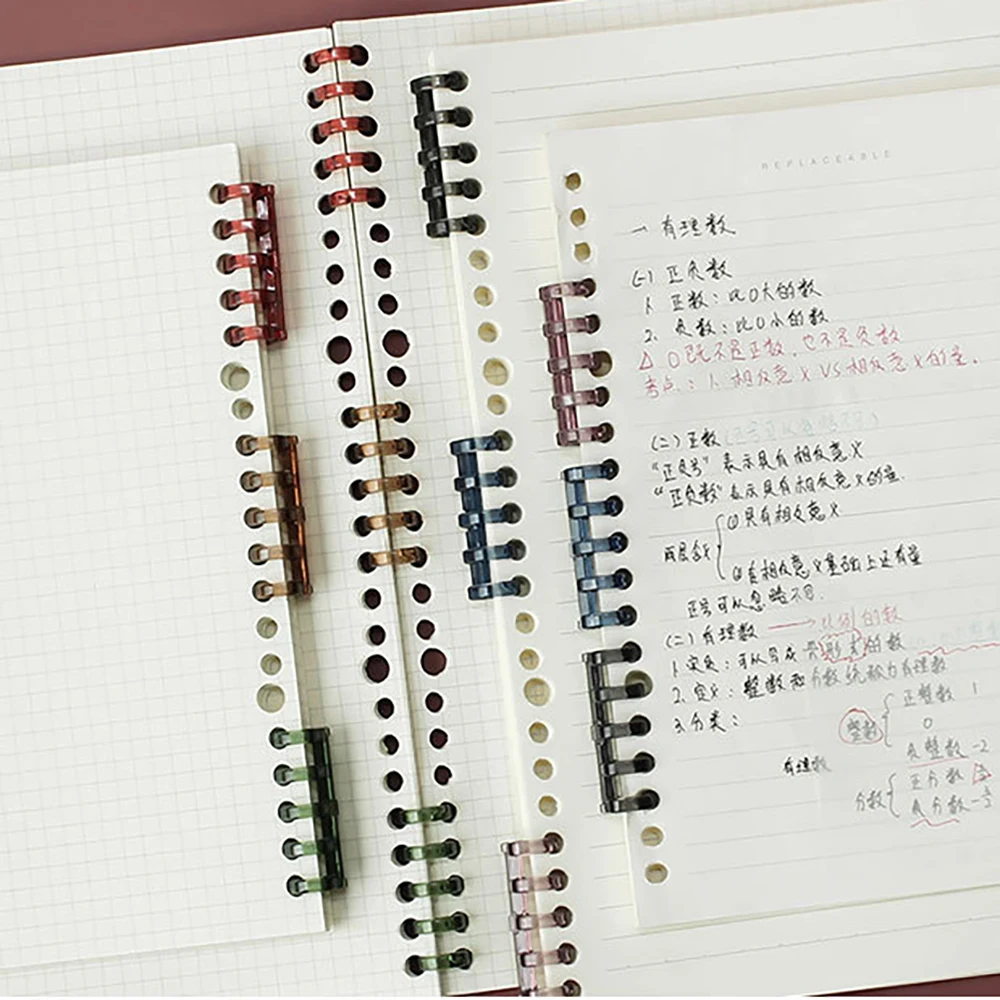 2Pcs Creative Loose Leaf Book Spiral Binder Inner Hinged Ring Binding Rings Desk Calendar Circle For Card Key Album