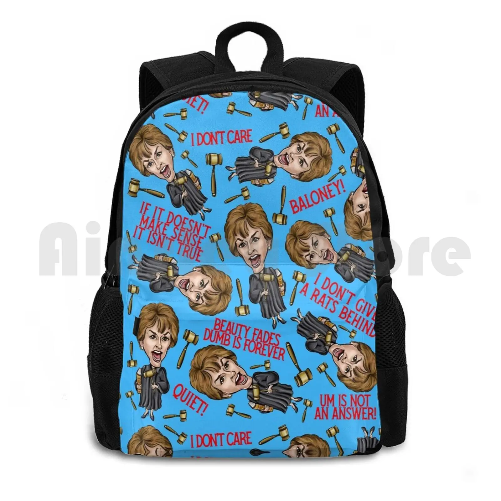 

Judge Judy Print Outdoor Hiking Backpack Waterproof Camping Travel Judge Judy Judge Judy Judyisms Judyism Reality Tv Pop