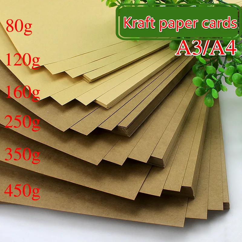 DIY Kraft Paper 350g 450g Watercolor Sketching Painting Paper Card Envelopes Scrapbooking Letter Gift Paper Cutting Material