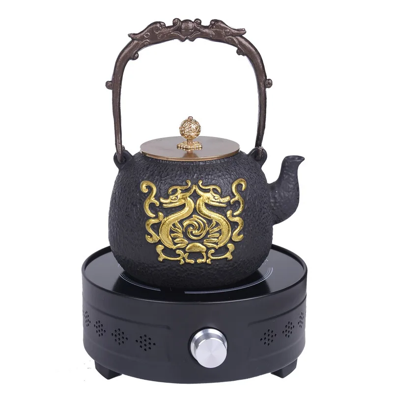 Teapot, iron teapot, hot water teapot, teapot 1200 ml water, kung fu tea set.