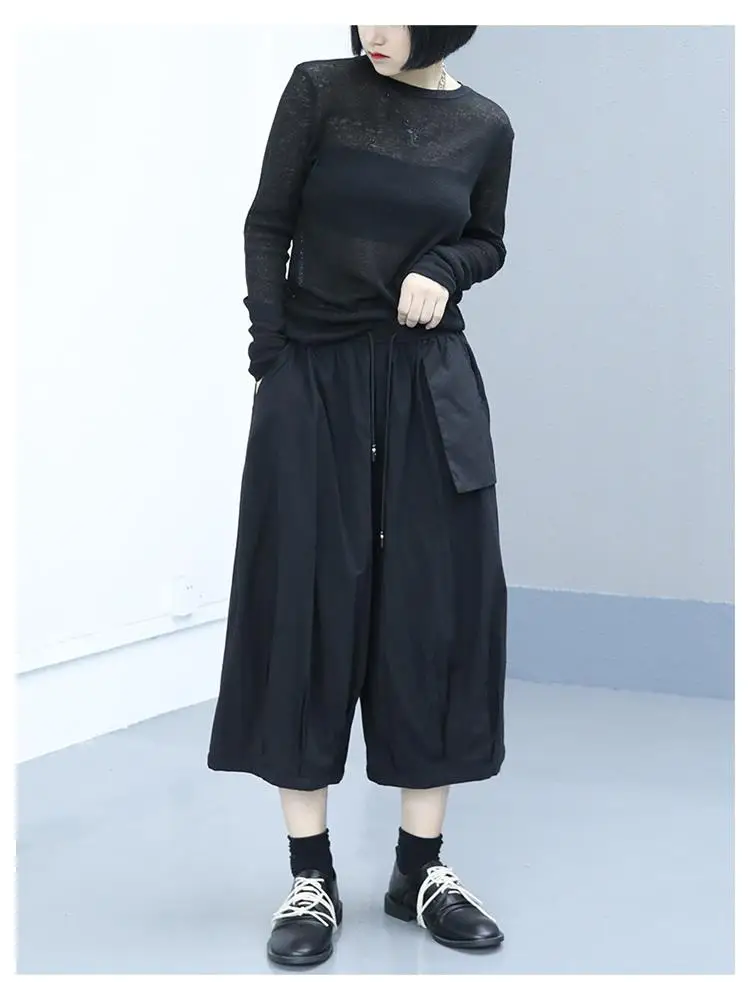 

Ladies Wide Leg Pants Pant Skirt Spring And Summer New Women's Loose Leisure Straight Tube Large Size Seven Minutes Pants