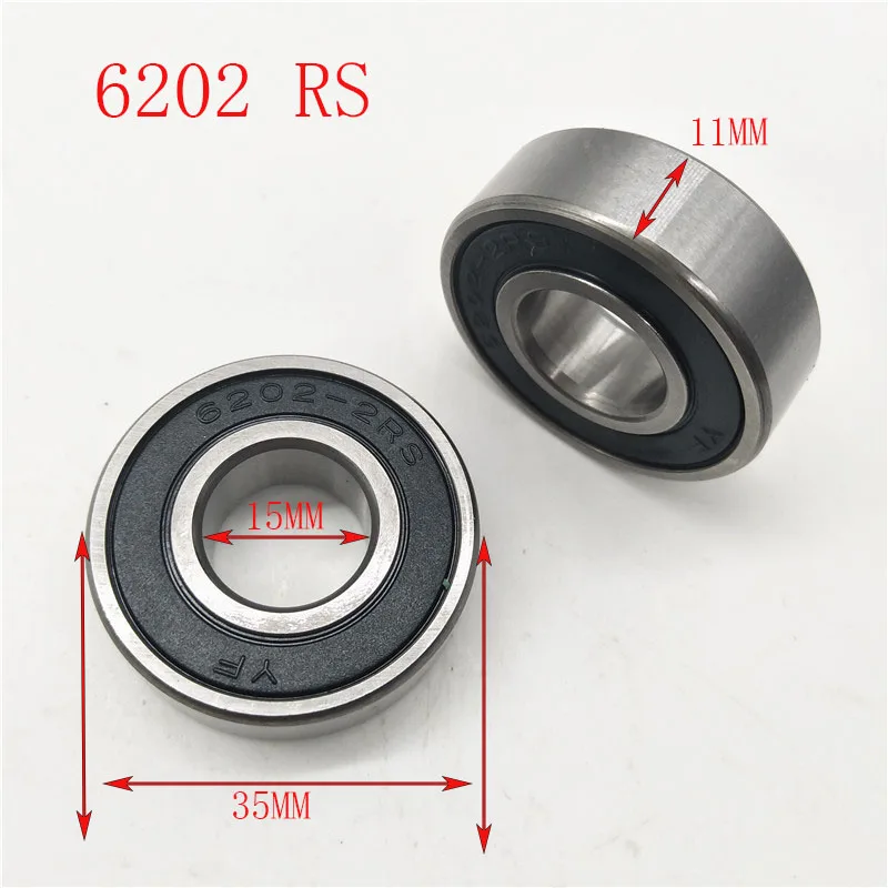 2pcs/lot 6202RZ Precision Level Deep Groove Ball Bearing 6202-RZ 6202RZ 15*35*11mm 15*35*11