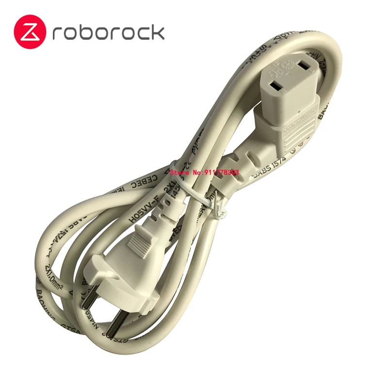 New Original Roborock S7 Power Cable for Roborock S7 Robot Vacuum Cleaner Auto-Empty Dock Station Charging Cable With EU Plug