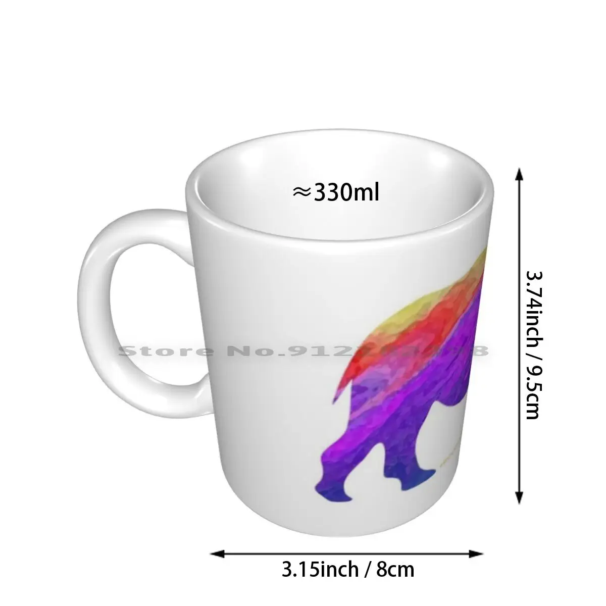 Save The Chubby Unicorn Rainbow Design Ceramic Mugs Coffee Cups Milk Tea Mug Save The Chubby Unicorn Rhino Conservation Vegan