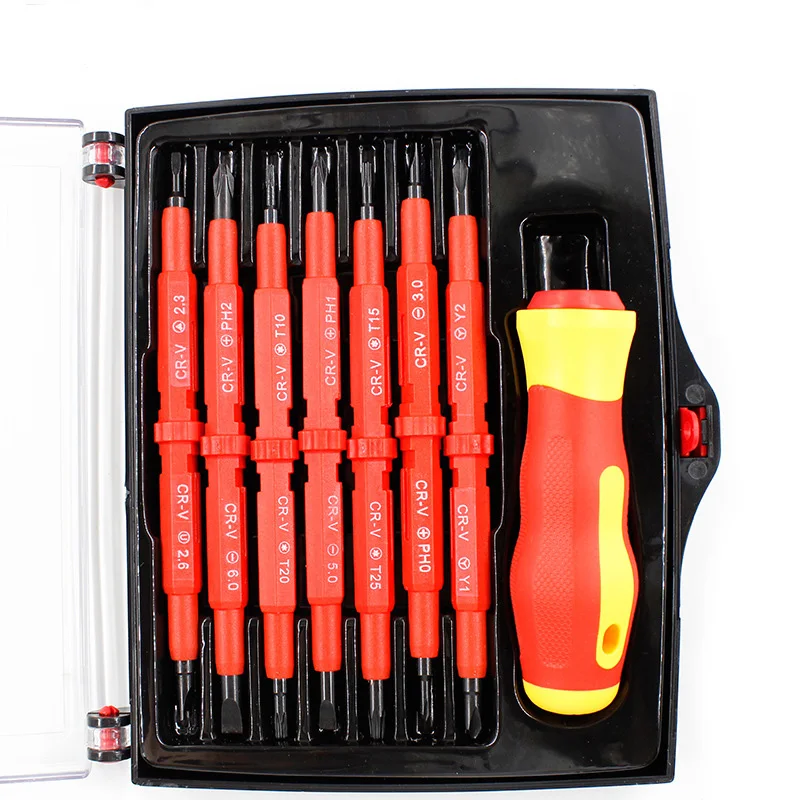 8 Pcs Insulated Screwdriver Set Screw Driver Bit Magnetic Phillips Slotted Screwdrivers Screw Holder Repair Tool