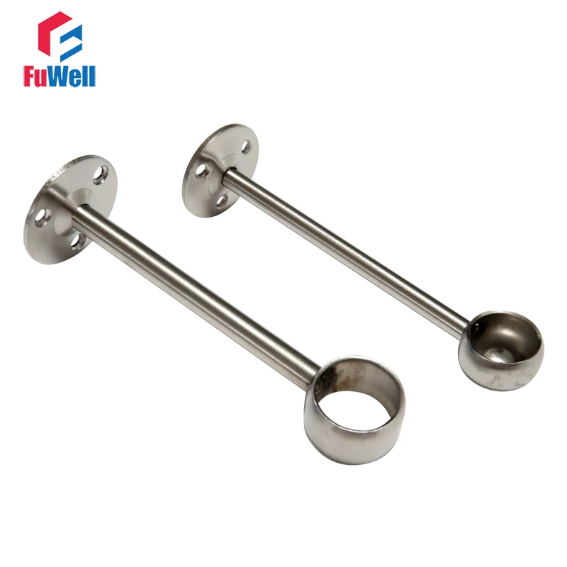 2pcs Pipe Bracket Flange Clothes Rod Seat Hanger Bracket 19/22/25mm 304Stainless Steel Pipe Bracket Flange