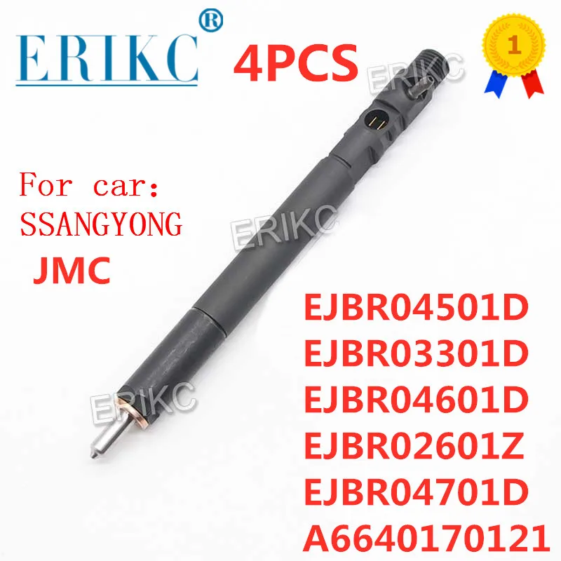 4PCS EJBR04501D EJBR03301D EJBR04601D EJBR02601Z EJBR04701D A6640170121 Diesel Fuel Injector Nozzle For Delphi SSANGYONG Euro 3