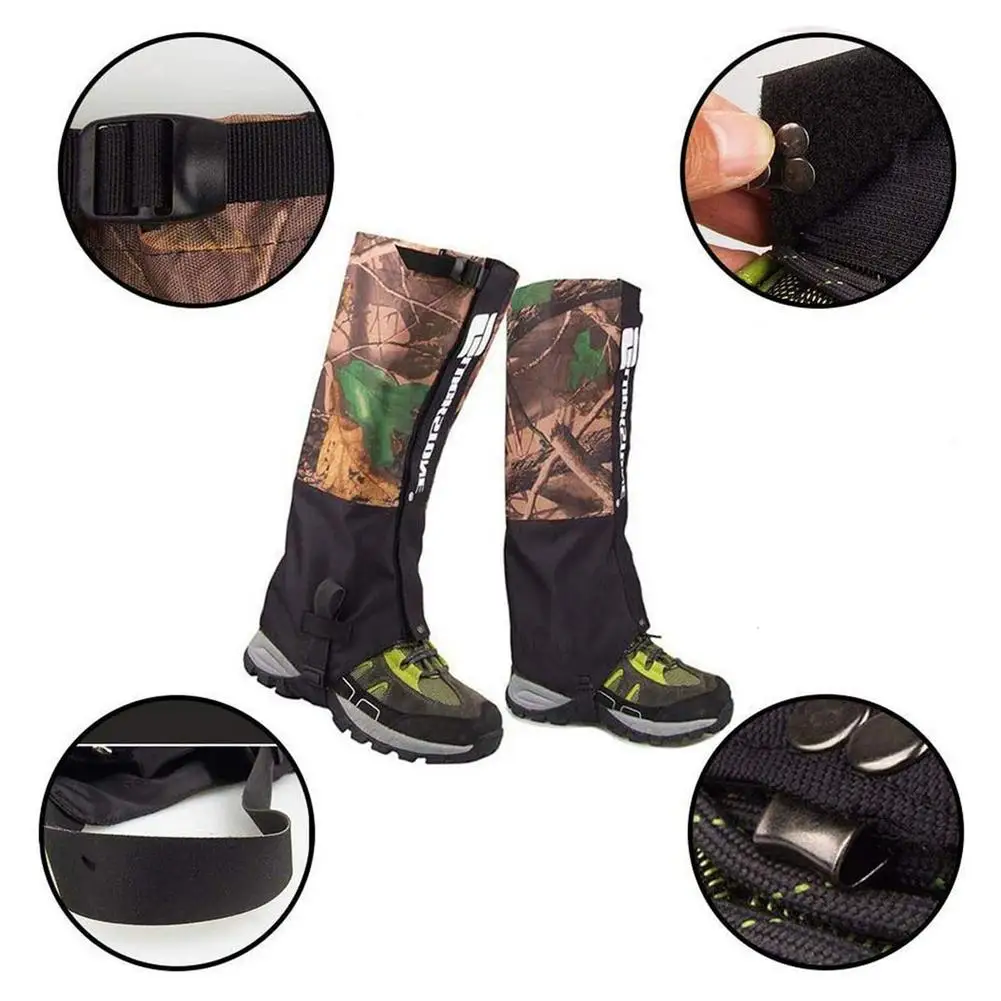 Outdoor Camouflage Waterproof Snow Boot Gaiters Legging Gaiter Climbing Hunting Waterproof Leg Protection Guard Foot Cover