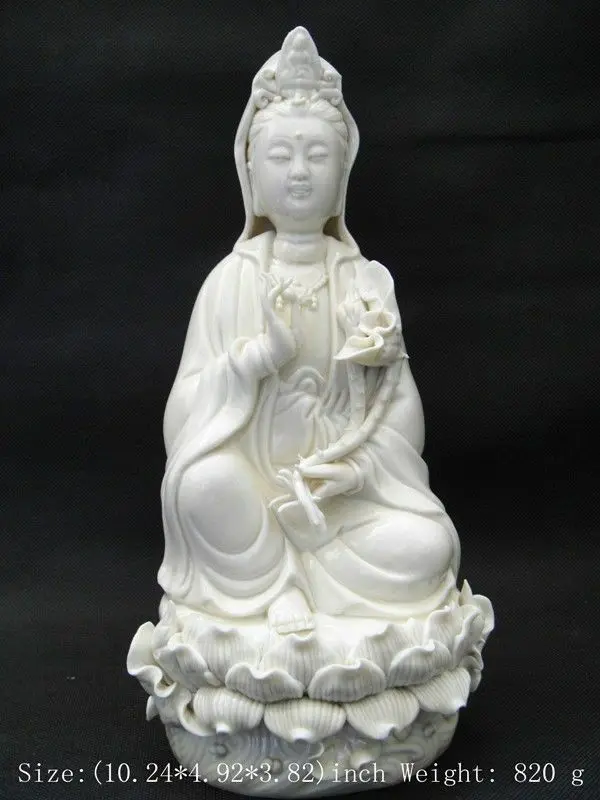 26.cm * / Chinese dehua white porcelain statue of goddess. Guanyin bodhisattva