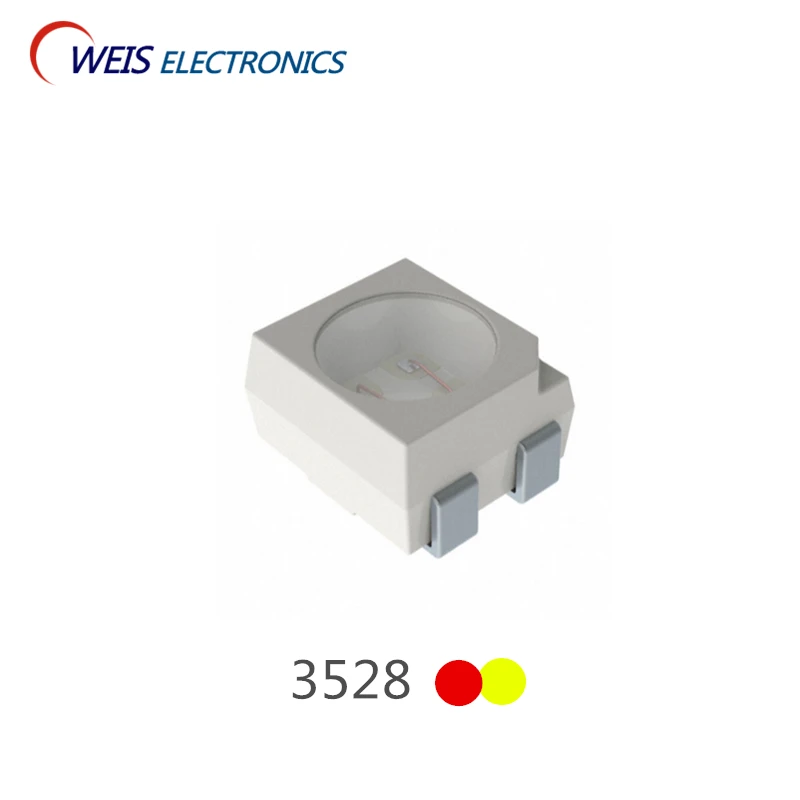 1000PCS LAY T67F 3528 Amber Red + Yellow Bicolor LED  PLCC-4 50MA More bright than LAYT67B Reverse Polarity