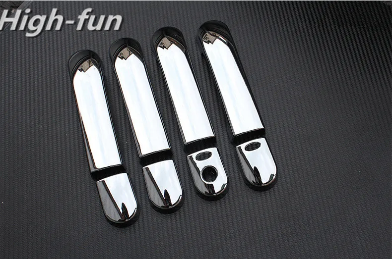 For Nissan March Micra K12 2003 - 2010 Nissan CUBE Z11 2002 -2008 Livina 2007 -2013 Chrome Carbon Fiber Car Door Handle Covers