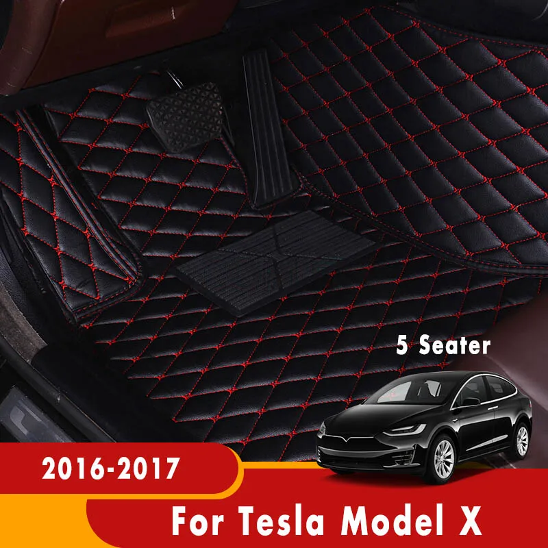 

Автомобильные коврики для Tesla Model X 2016 2017 (5 сидений), коврики, чехлы на заказ, автомобильные аксессуары для интерьера, передние и задние коврики