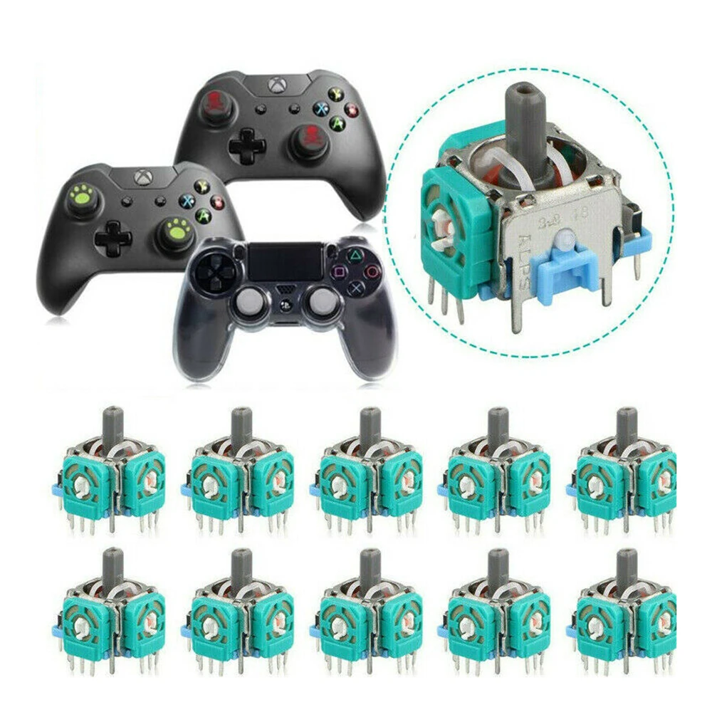 10PCS Replacement Controller Analog Stick Joystick Repair Parts for PS4 Xbox One Joysticks Axis Analog Sensor Module