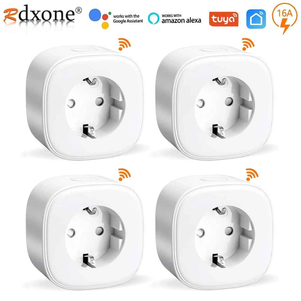 16A WIFI Socket Smart Plug Remote Control Timing Switch Work With Smart Life APP