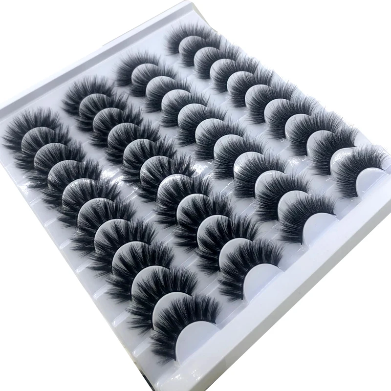 HBZGTLAD 20 Paar 3D Nerzwimpern Natürliche Falsche Wimpern Dramatisches Volumen Kunstwimpern Make-up Wimpernverlängerung Seidenwimpern – Detail 5