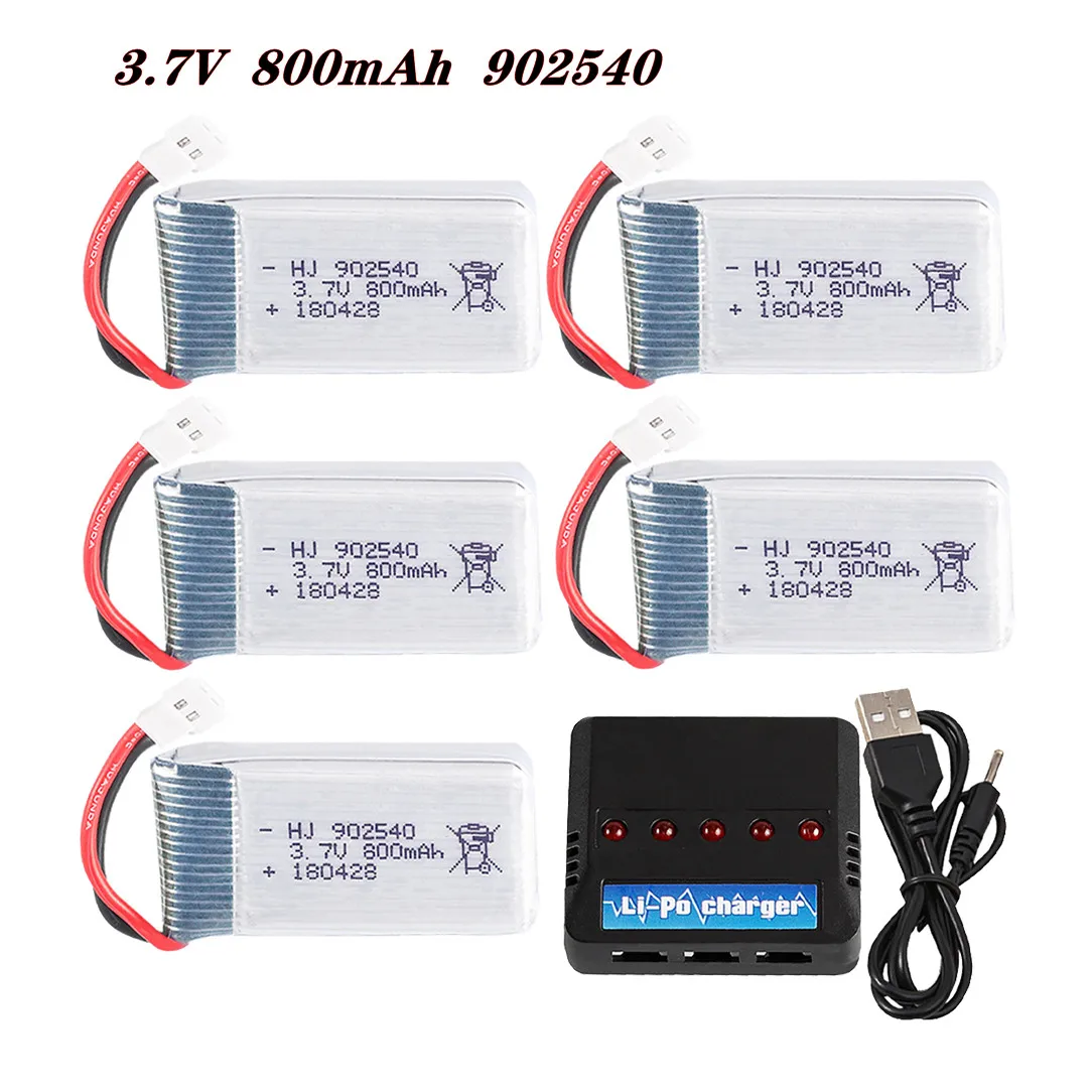Batería Lipo de 3,7 V, 800mAh, 902540, 30C, para SYMA X5C, X5SC, X5SW, X5HW, X5UW, CX-30 TianKe M68 RC Drone Quadcopter, piezas de repuesto