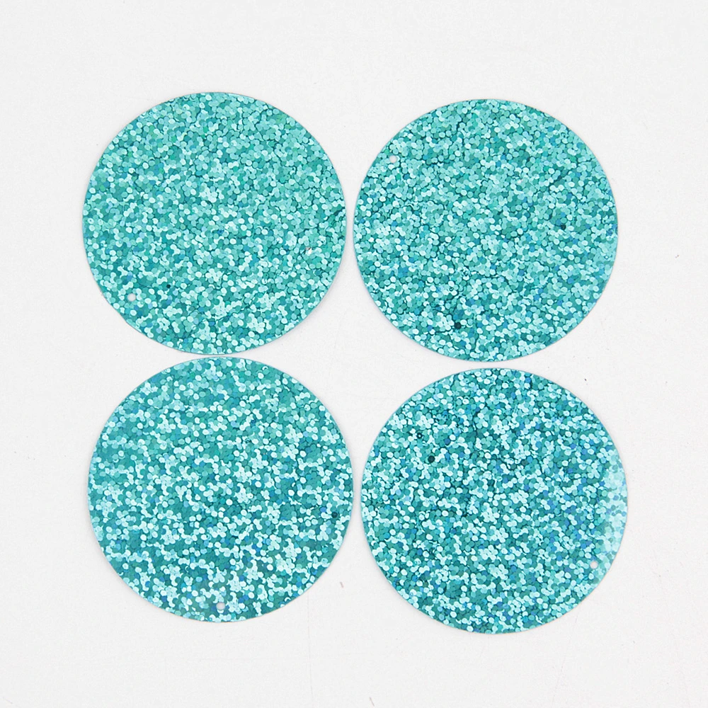 Pailettes 4cm Large Round Laser Sequins 40mm PVC Flat Loose Sequin Paillette Sewing Wedding Cloth Material Lentejuelas 10g