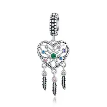 925 Silver Dream Catcher Pendant with Dragonfly #4