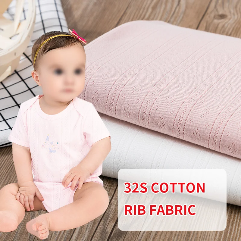 180x50cm Stretch Knitted Fabric Rib 32S Cotton Single Jacquard Fabric Can Sew Kids Hakama And Headscarf KK303290